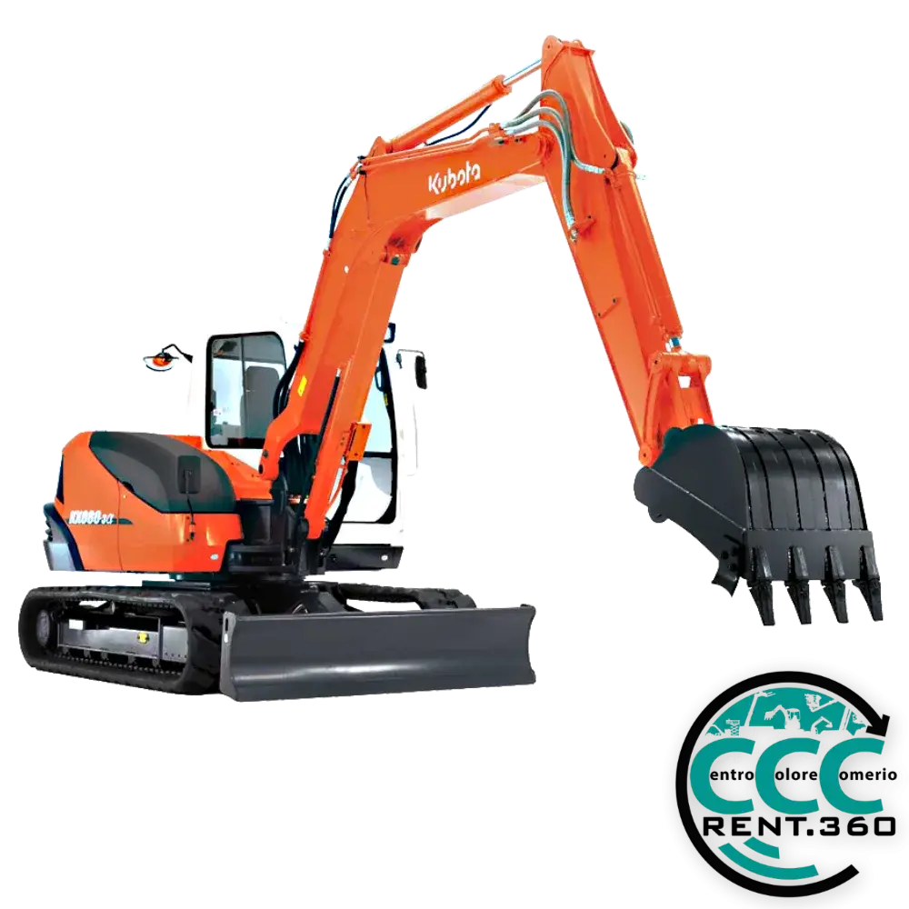 Escavatore 80 qli cingoli in gomma