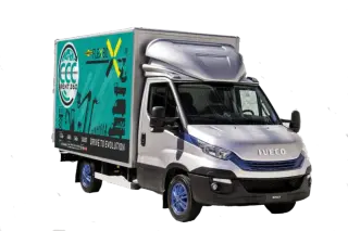 Furgone chiuso cubo da trasloco con sponda idraulica